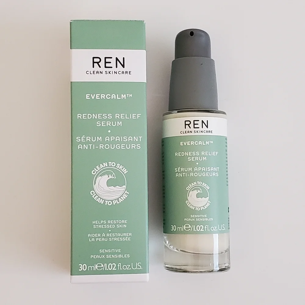 New REN Evercalm Redness Relief Serum 30mL 1oz